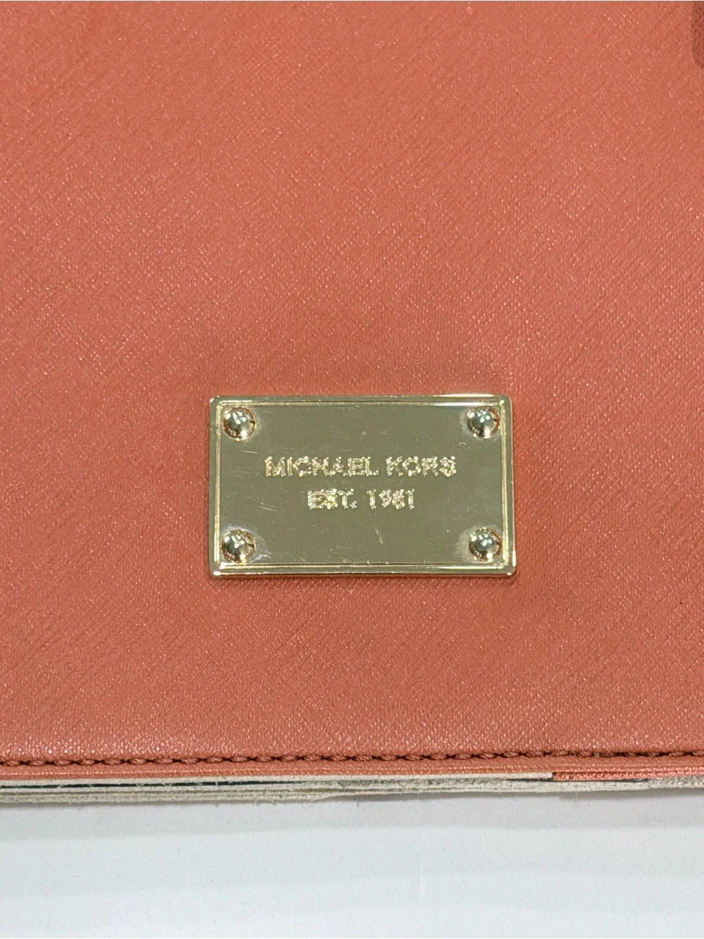 Vintage Michael Kors Tablet Folio with Gold Plaque